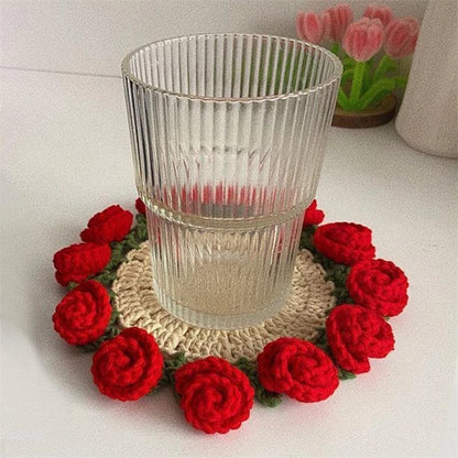 Bloomknits™ Rose Mug Coaster